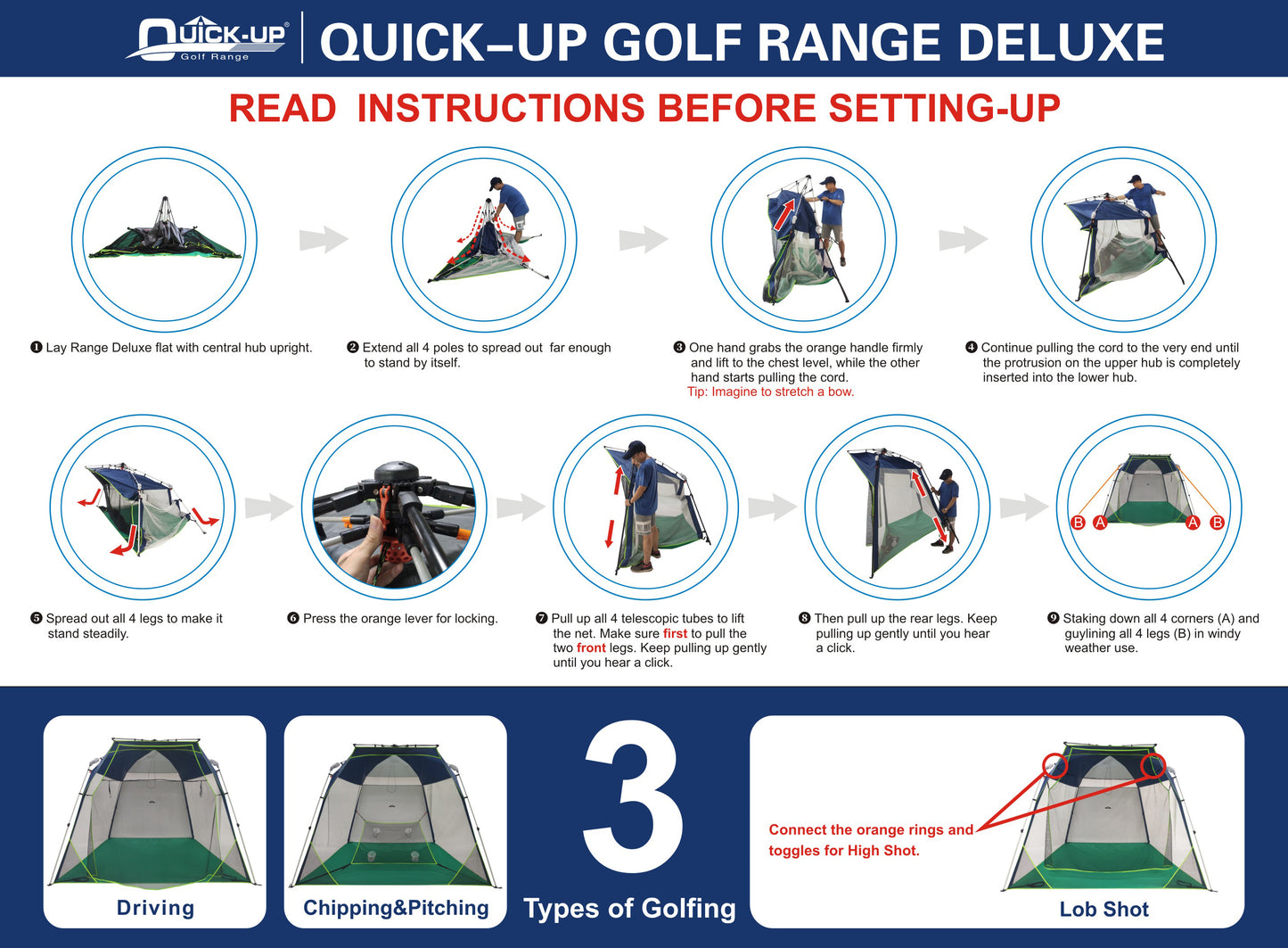 Quick-up Indoor Golf Range Deluxe 10'(W) X7'(H)